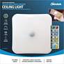 Westek 6 1/2"W White Dual Activated Ceiling Light w/ Remote