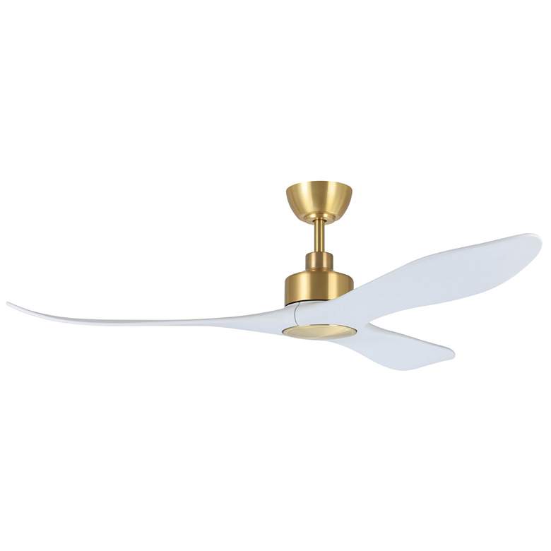 Image 1 Westerly 60" 3-Blade Fan w/ 5 Speed Remote White Blades/Satin Brass Ac
