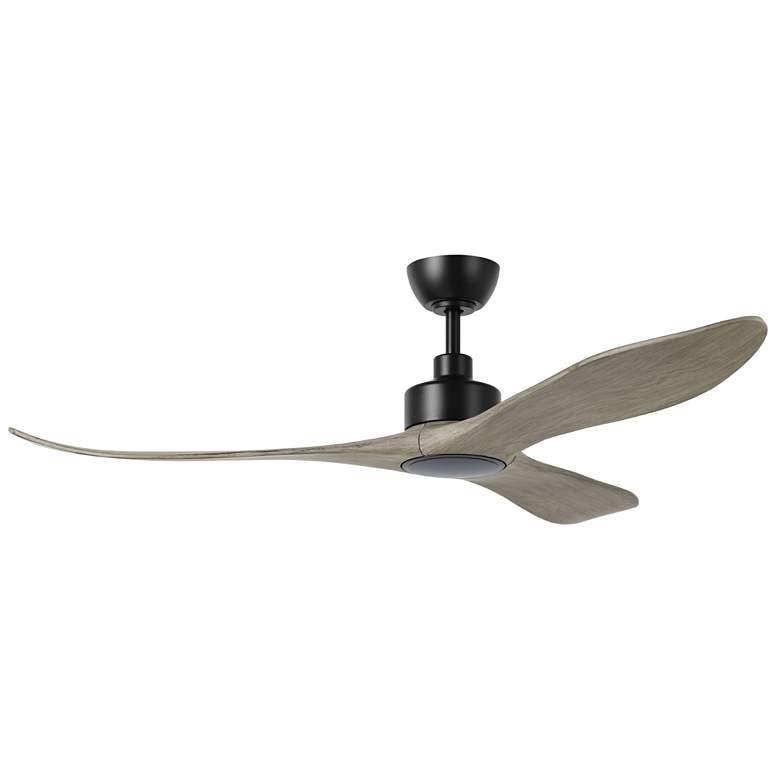 Image 1 Westerly 60" 3-Blade Fan with 5 Speed Remote Driftwood Blades/Black Ac