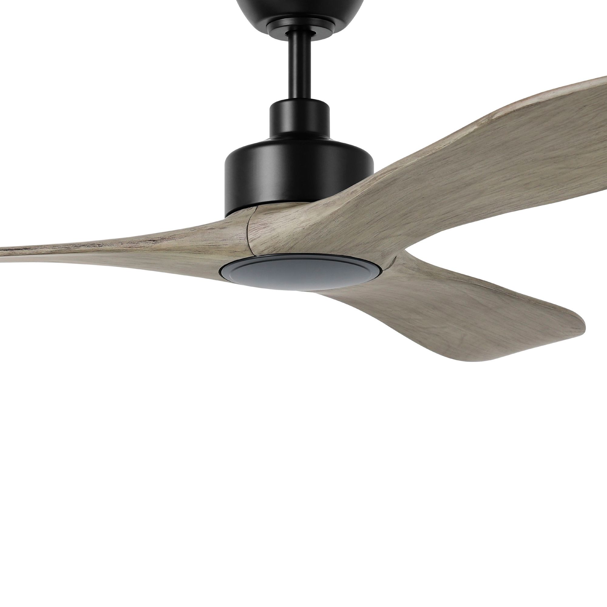 Image 2 Westerly 60" 3-Blade Fan with 5 Speed Remote Driftwood Blades/Black Ac more views