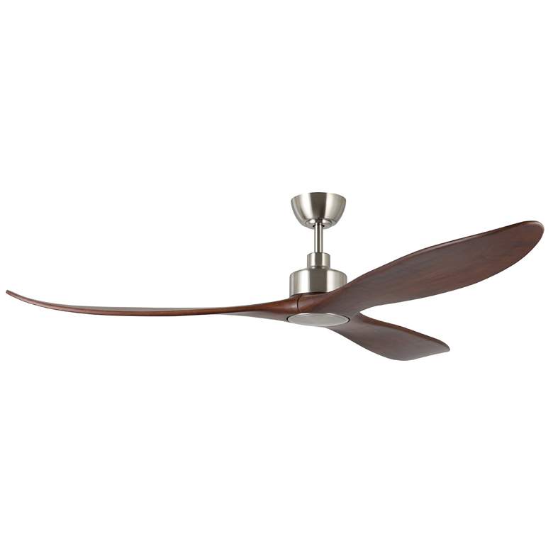 Image 1 Westerly 72" 3-Blade Fan w/ 5 Speed Remote Acacia Blades/brushed Nicke
