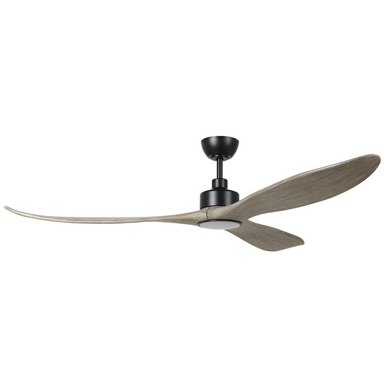 Image 1 Westerly 72" 3-Blade Fan with 5 Speed Remote Driftwood Blades/Black Ac