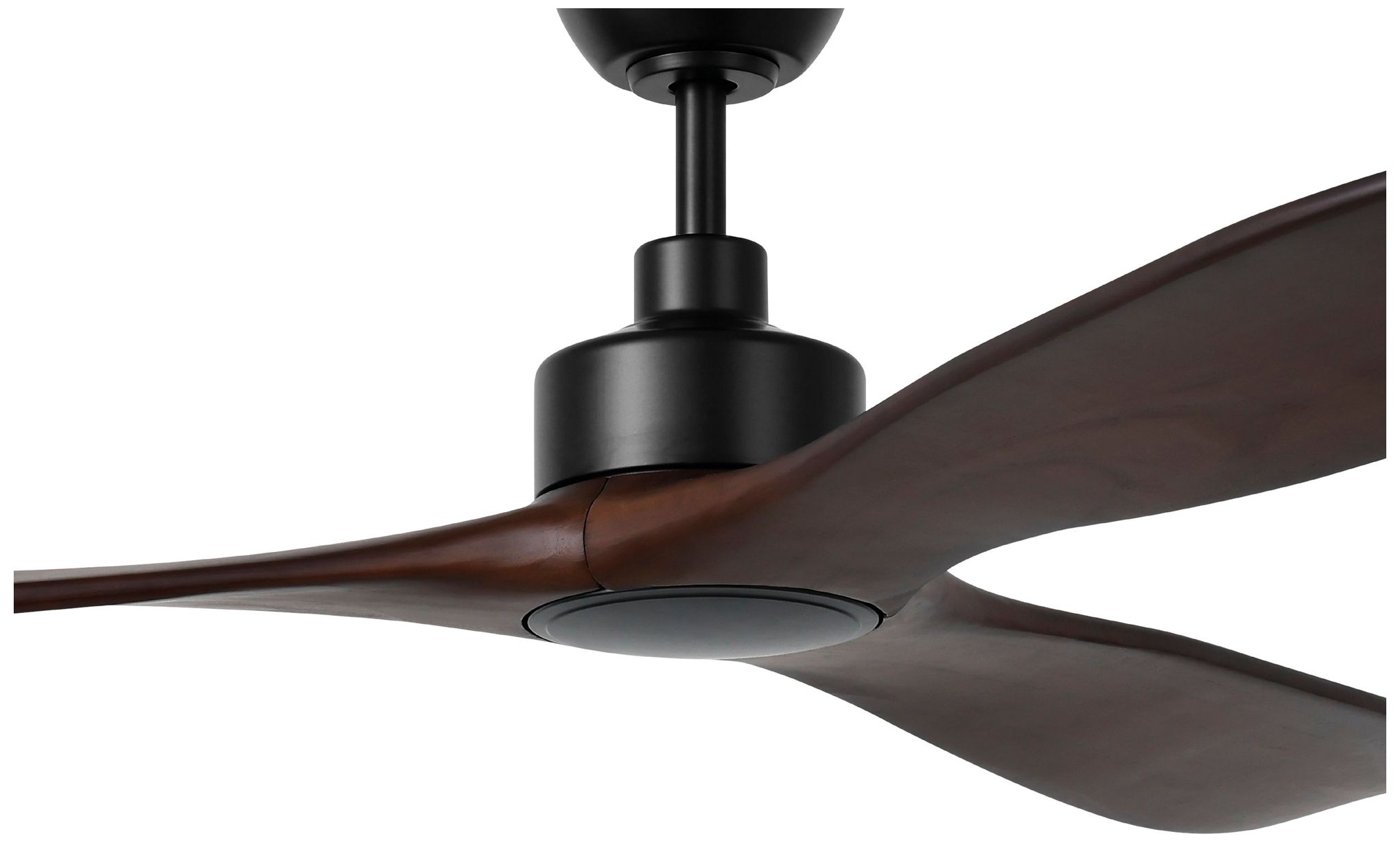 Image 2 Westerly 72" 3-Blade Fan with 5 Speed Remote Walnut Blades/Black Accen more views