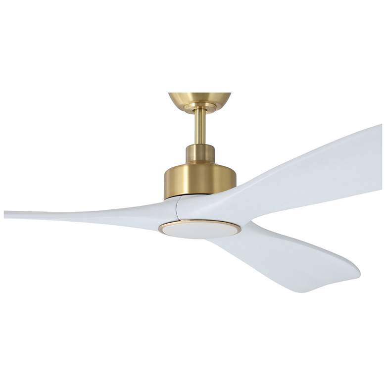 Image 1 Westerly 84" 3-Blade Fan w/ 5 Speed Remote White Blades/Satin Brass Ac