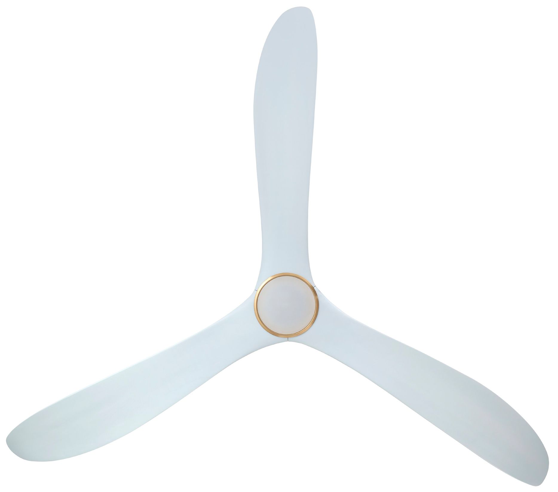 Image 2 Westerly 84" 3-Blade Fan w/ 5 Speed Remote White Blades/Satin Brass Ac more views