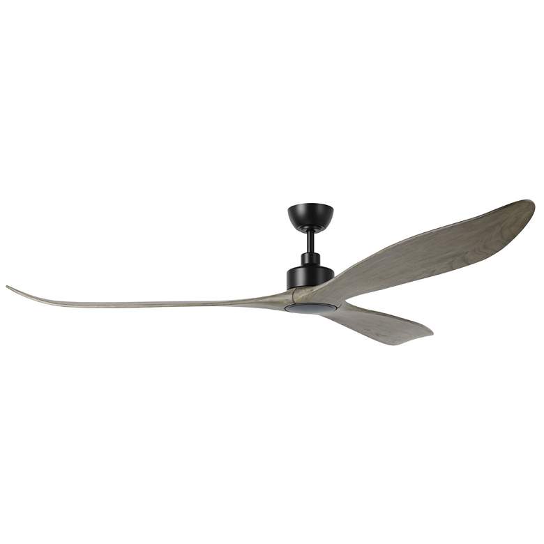 Image 1 Westerly 84" 3-Blade Fan with 5 Speed Remote Driftwood Blades/Black Ac