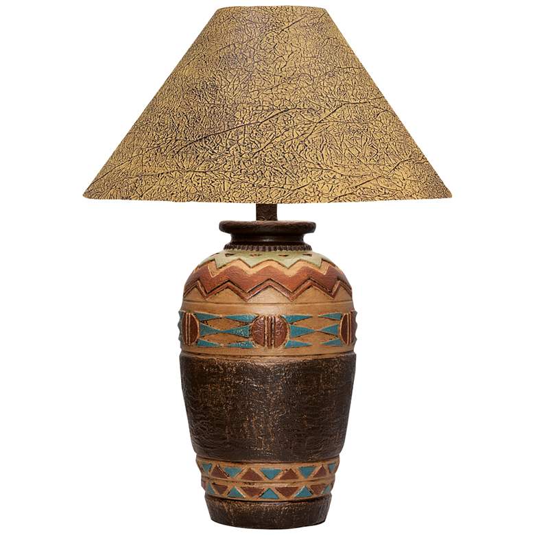 Image 2 Western Lands 29" Geometric Pattern Handcrafted Southwest Table Lamp