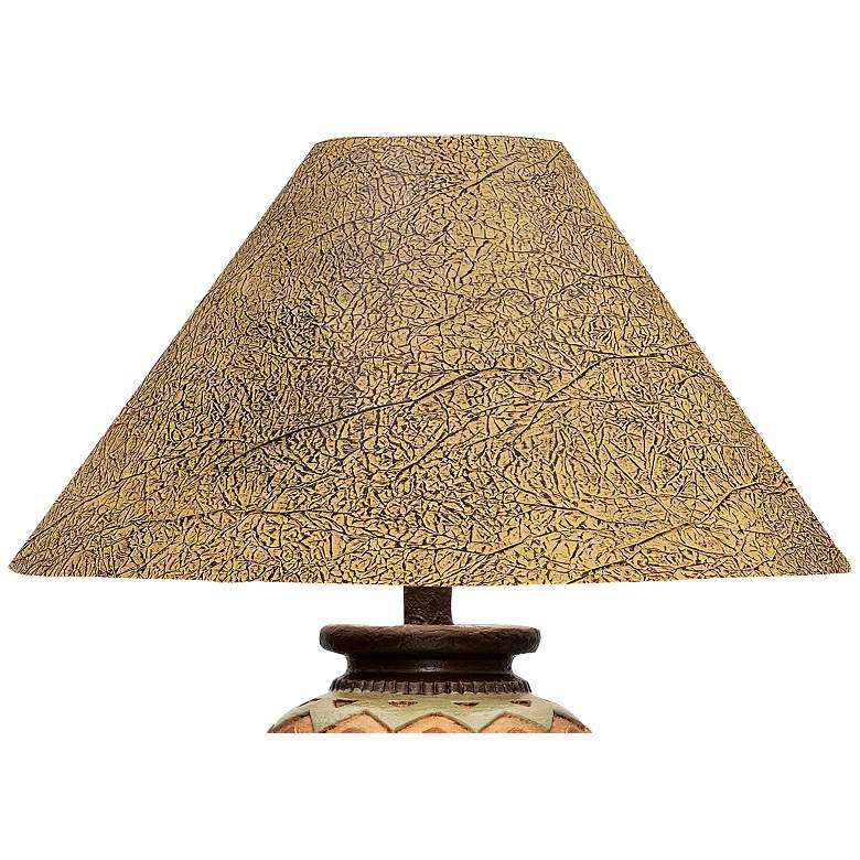 Image 3 Western Lands 29" Geometric Pattern Handcrafted Southwest Table Lamp more views