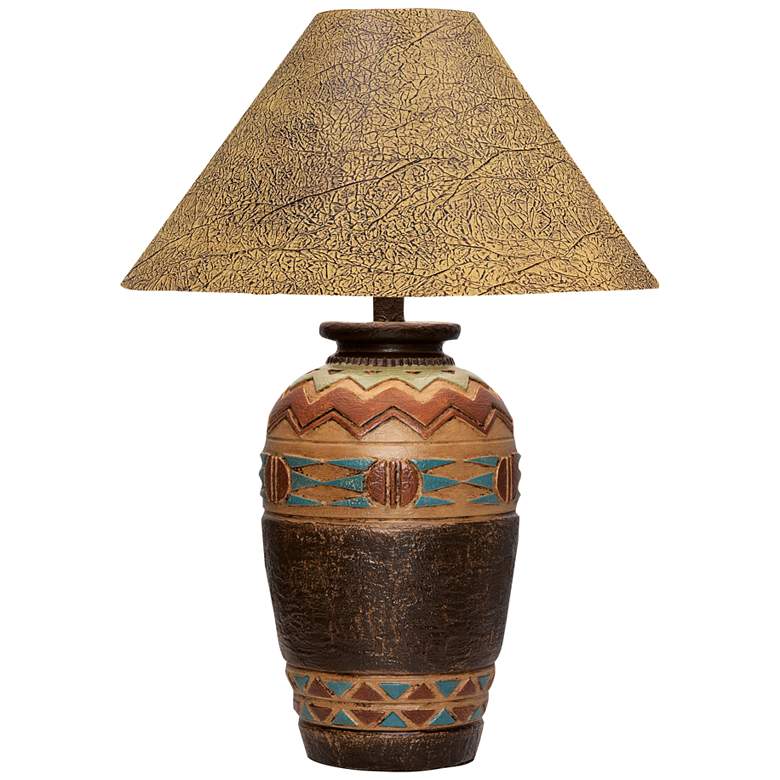 Image 2 Western Lands Geometric Pattern Handcrafted Southwest Table Lamp