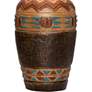 Western Lands Geometric Pattern Handcrafted Southwest Table Lamp