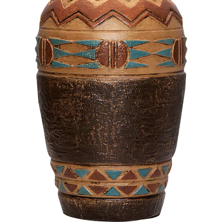Image 4 Western Lands Geometric Pattern Handcrafted Southwest Table Lamp more views