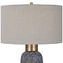 Western Sky Blue and Brown Table Lamp