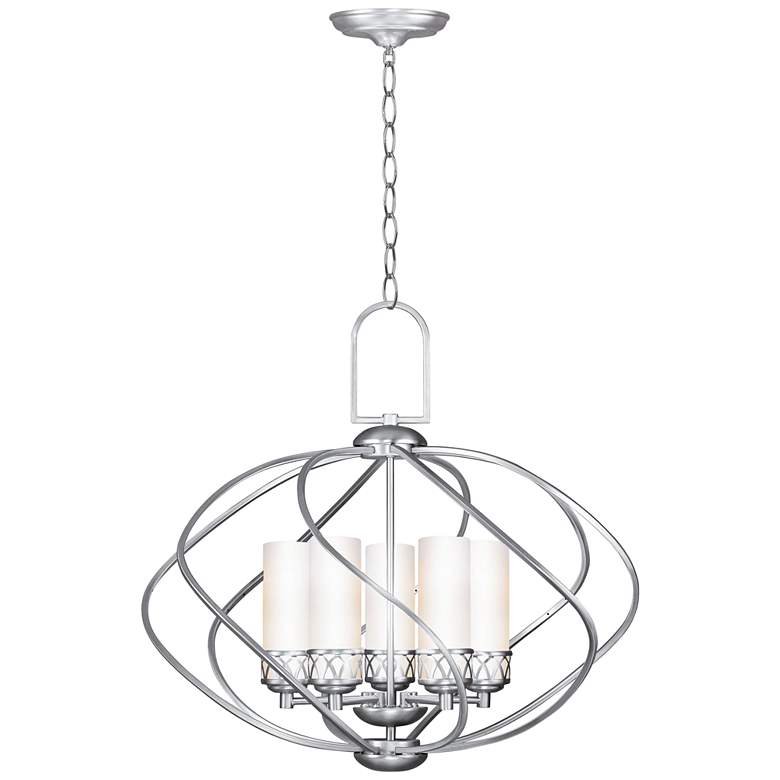 Image 2 Westfield 26" Wide Brushed Nickel 5-Light Chandelier