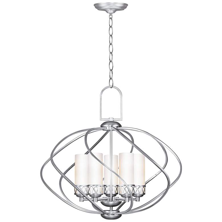 Image 2 Westfield 26 inch Wide Brushed Nickel 5-Light Chandelier