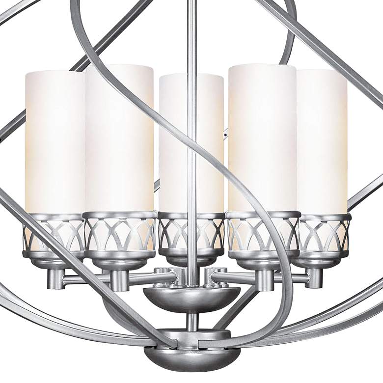 Image 3 Westfield 26 inch Wide Brushed Nickel 5-Light Chandelier more views