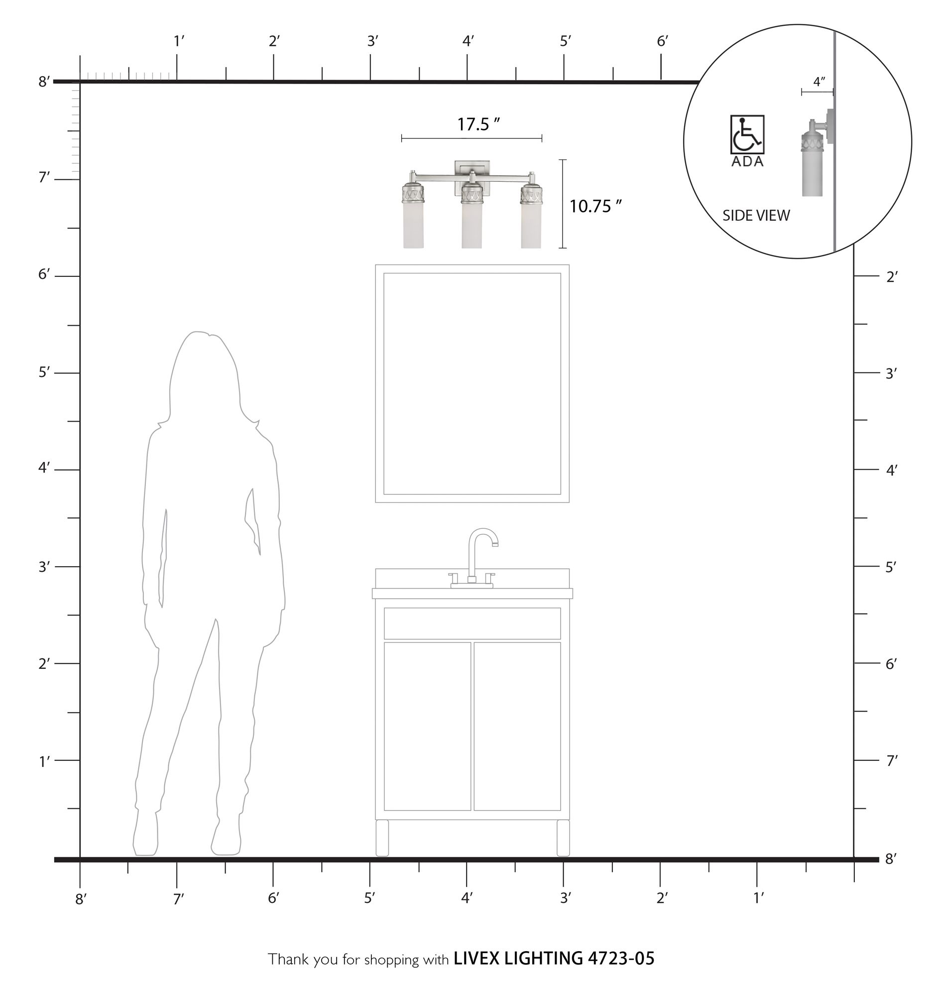 Westfield 3-Light 10.75-in Chrome Cylinder Vanity Light