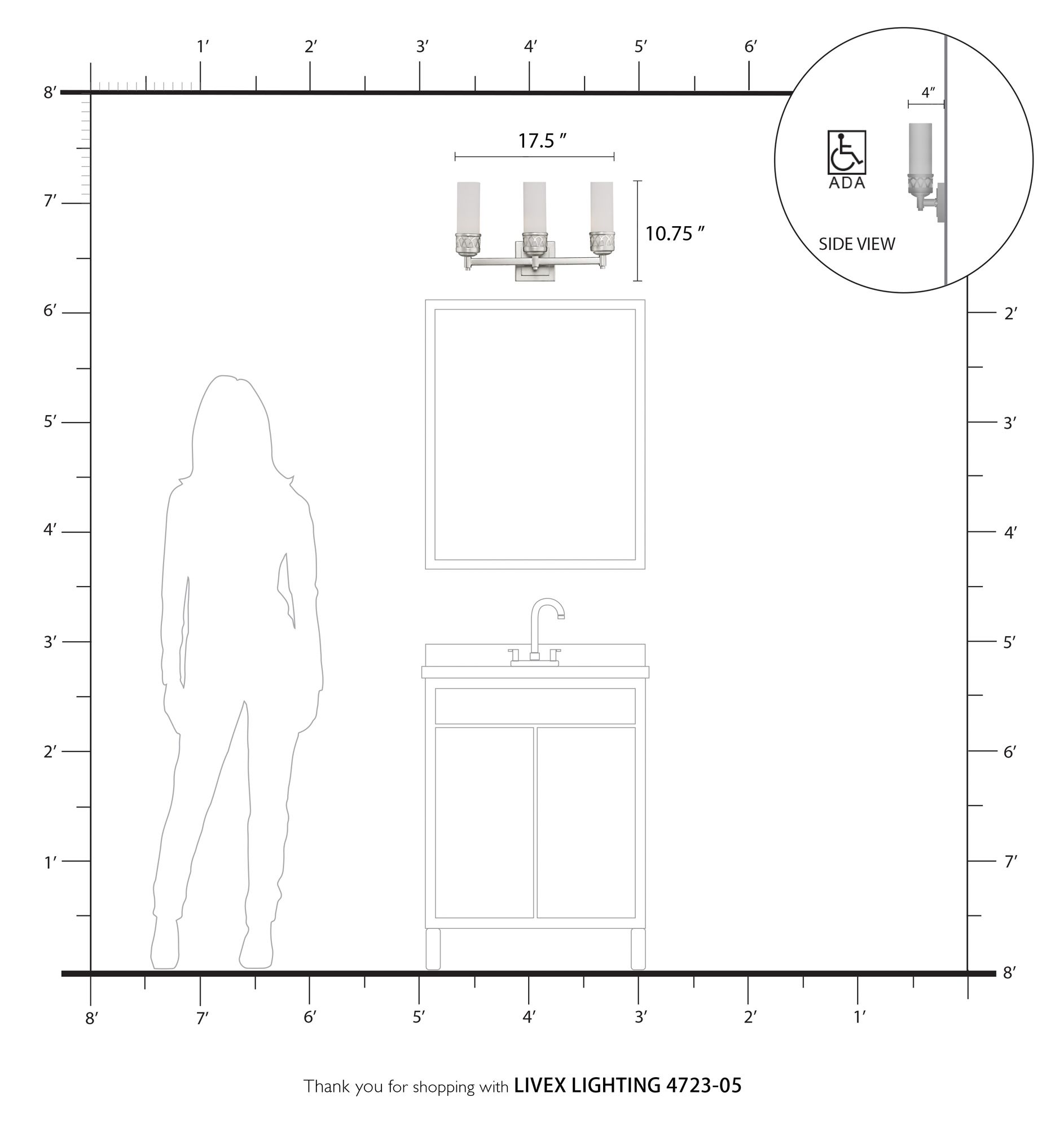 Westfield 3-Light 10.75-in Chrome Cylinder Vanity Light