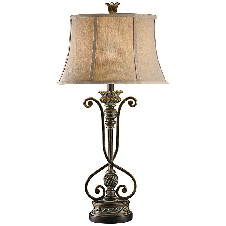 Image 1 Westfield Scroll Bronze Table Lamp