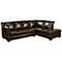 Westhill Brown Italian Leather Sectional Sofa