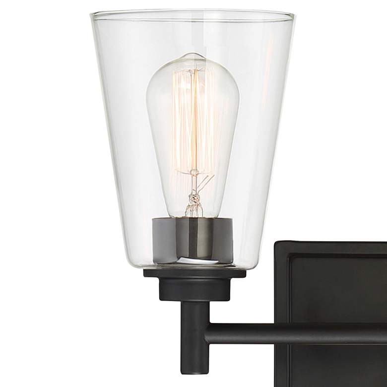 Image 3 Westin 10 1/4" High Matte Black Metal 2-Light Wall Sconce more views