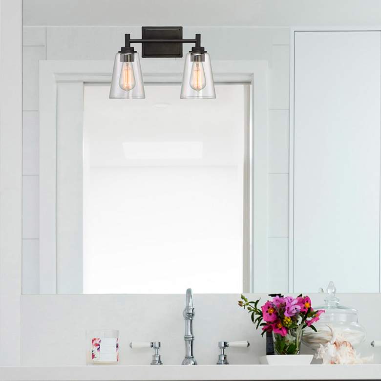 Image 6 Westin 10 1/4" High Matte Black Metal 2-Light Wall Sconce more views