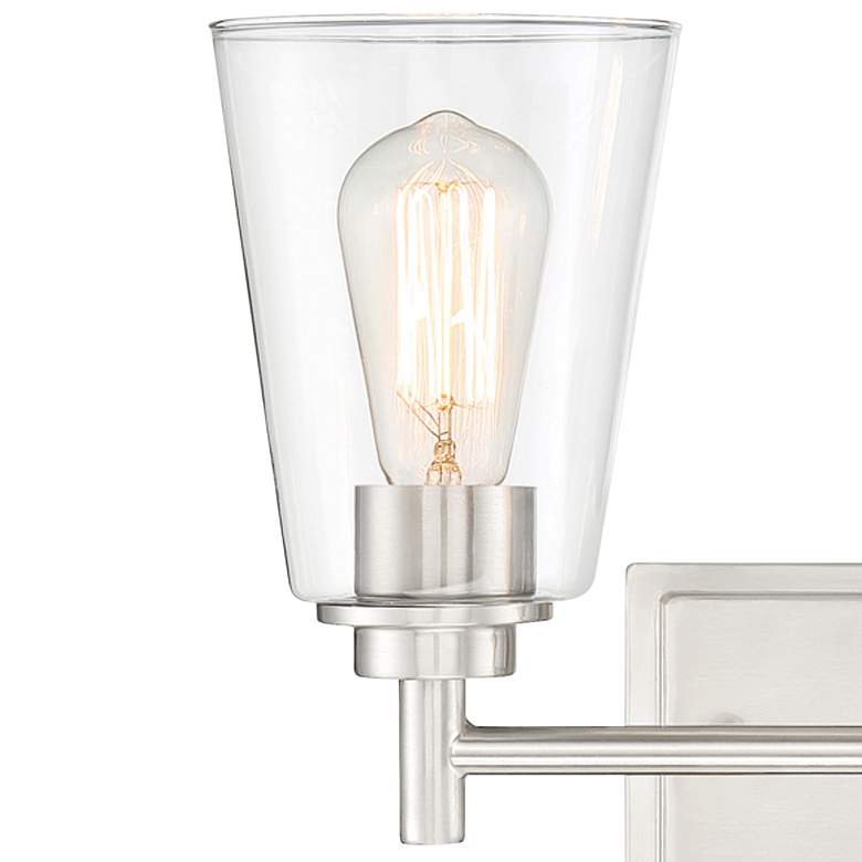 Image 3 Westin 10 1/4" High Satin Platinum Metal 2-Light Wall Sconce more views