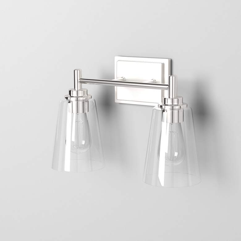 Image 5 Westin 10 1/4" High Satin Platinum Metal 2-Light Wall Sconce more views