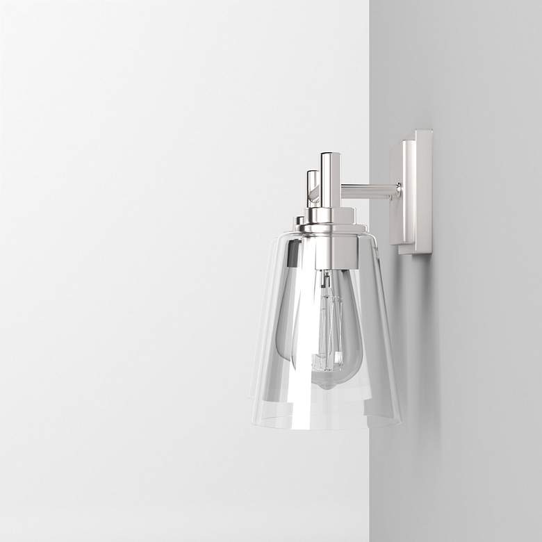 Image 6 Westin 10 1/4" High Satin Platinum Metal 2-Light Wall Sconce more views