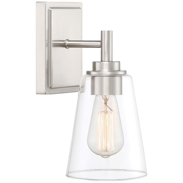 Image 4 Westin 10 3/4 inch High Satin Platinum Metal Wall Sconce more views