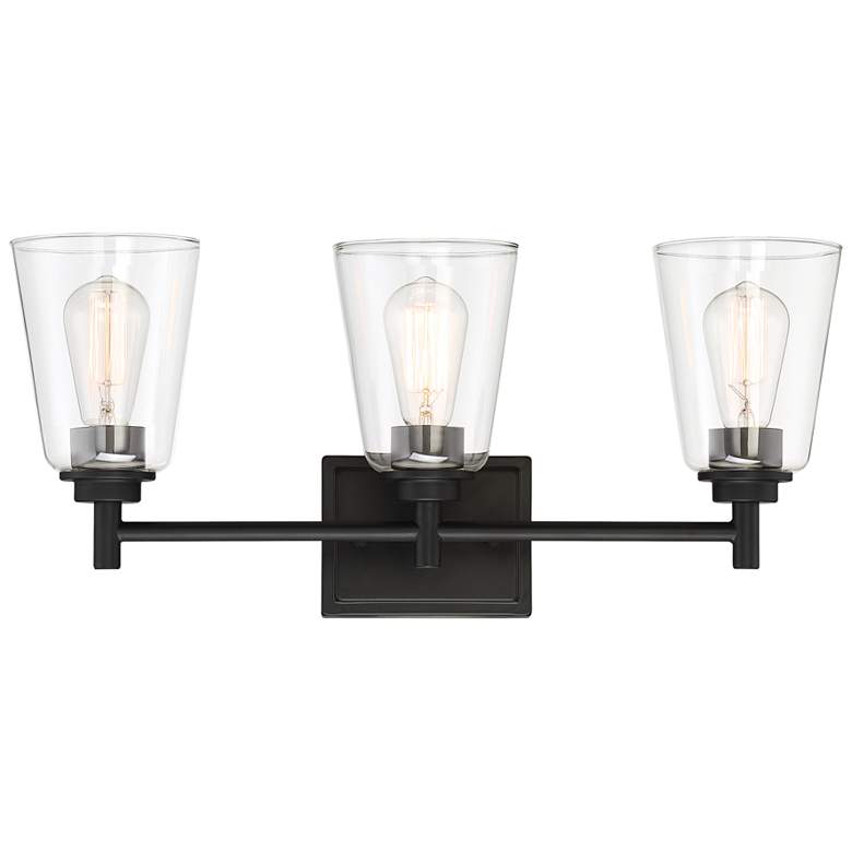 Image 1 Westin 22 1/2" Wide Matte Black 3-Light Bath Light
