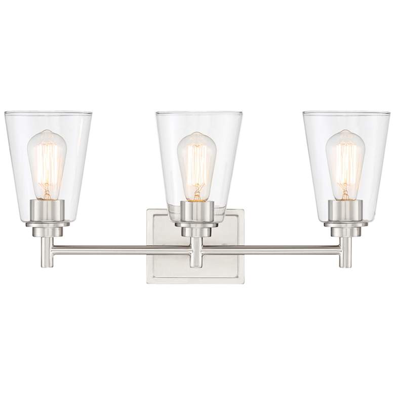 Image 2 Westin 22 1/2" Wide Satin Platinum Metal 3-Light Bath Light