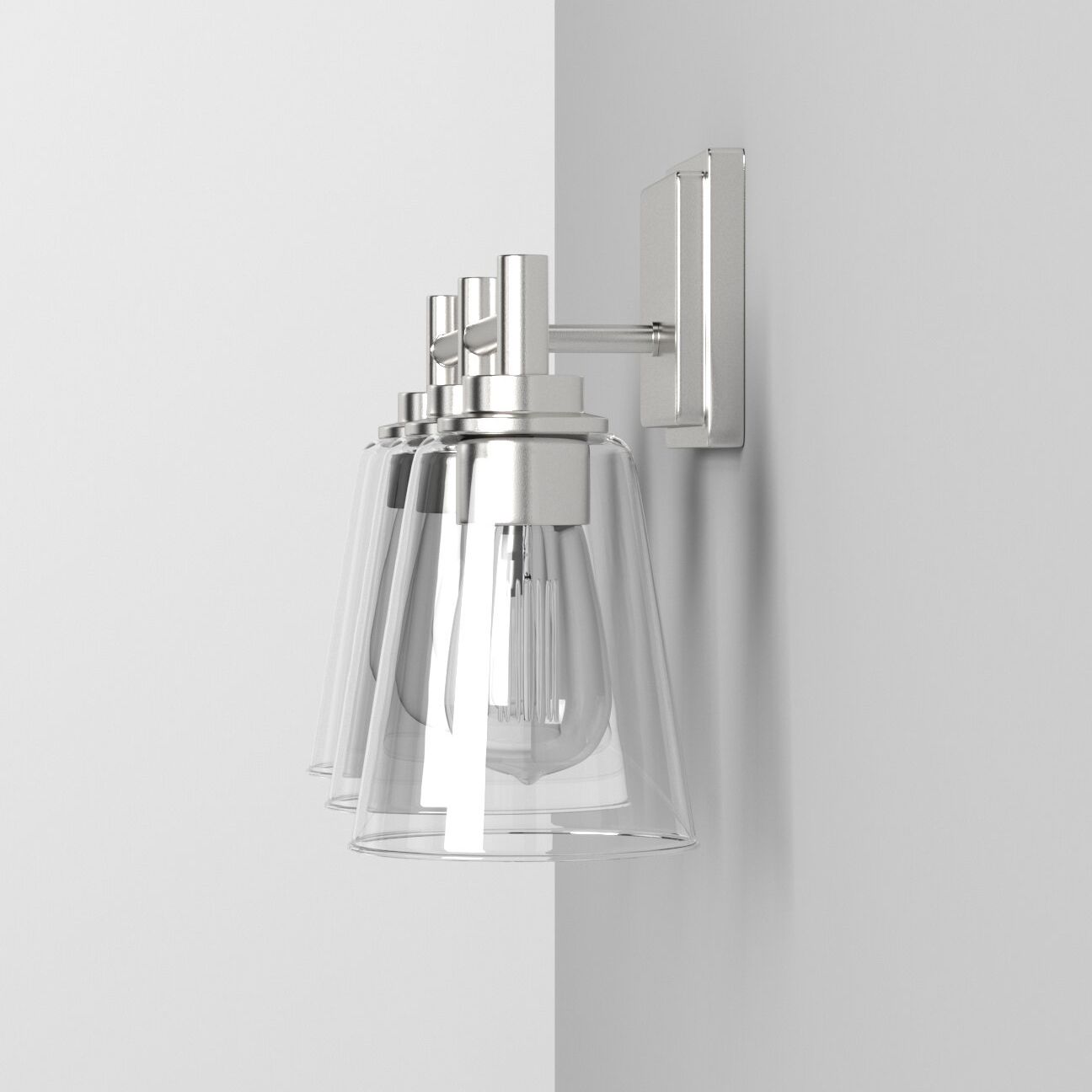 Image 6 Westin 22 1/2" Wide Satin Platinum Metal 3-Light Bath Light more views