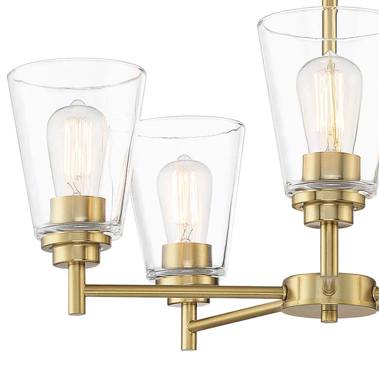 Image 4 Westin 24" Wide Brushed Gold 5-Light Chandelier more views