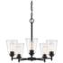 Westin 24" Wide Matte Black 5-Light Chandelier