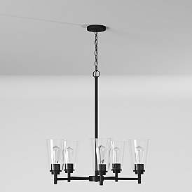 Image5 of Westin 24" Wide Matte Black 5-Light Chandelier more views
