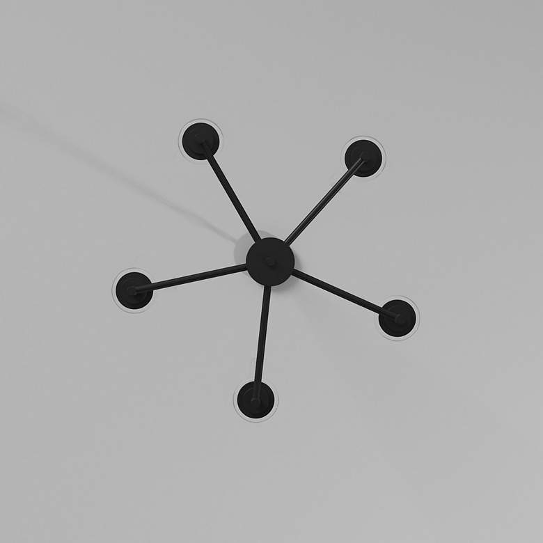 Image 6 Westin 24" Wide Matte Black 5-Light Chandelier more views