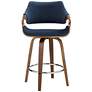 5_Westin 25 3/4" Blue Velvet Swivel Counter Stools Set of 2 more views