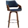 6_Westin 25 3/4" Blue Velvet Swivel Counter Stools Set of 2 more views