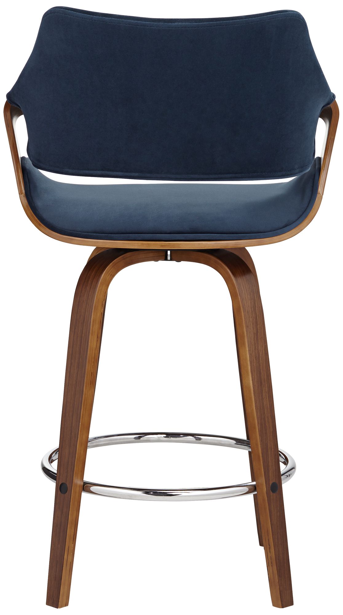 Westin 25 3/4" Blue Velvet Swivel Counter Stools Set of 2