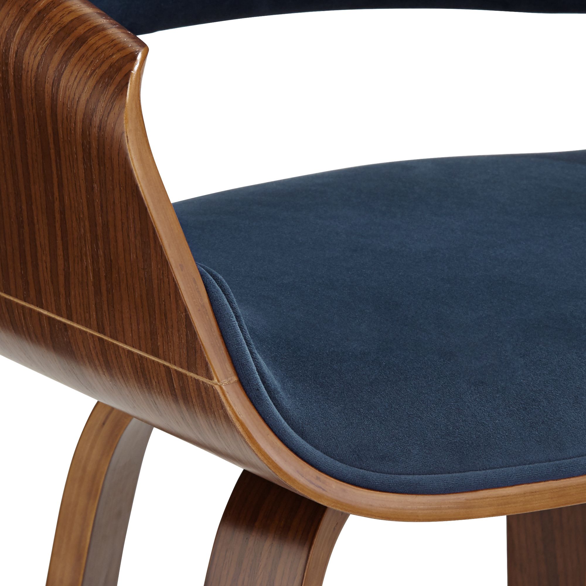 Image 3 Westin 25 3/4" Blue Velvet Swivel Counter Stools Set of 2 more views