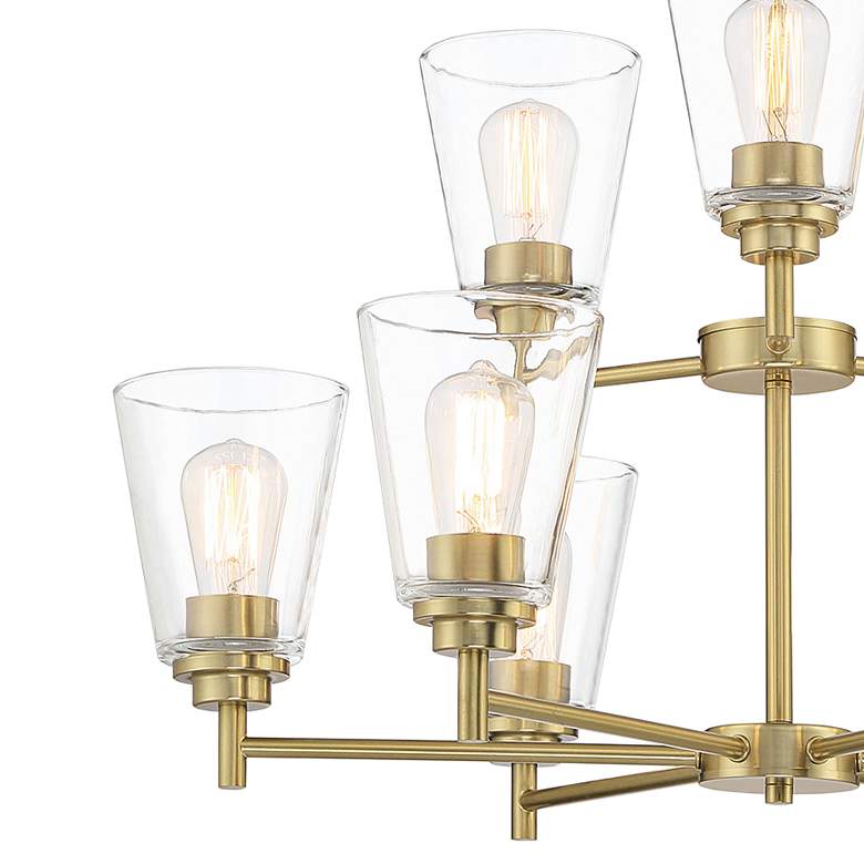 Image 4 Westin 30" Wide Brushed Gold 9-Light Chandelier more views