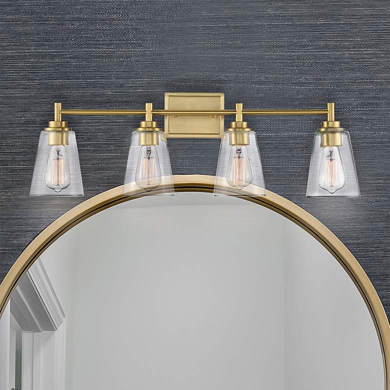 Image 1 Westin 31" Wide Brushed Gold Metal 4-Light Bath Light
