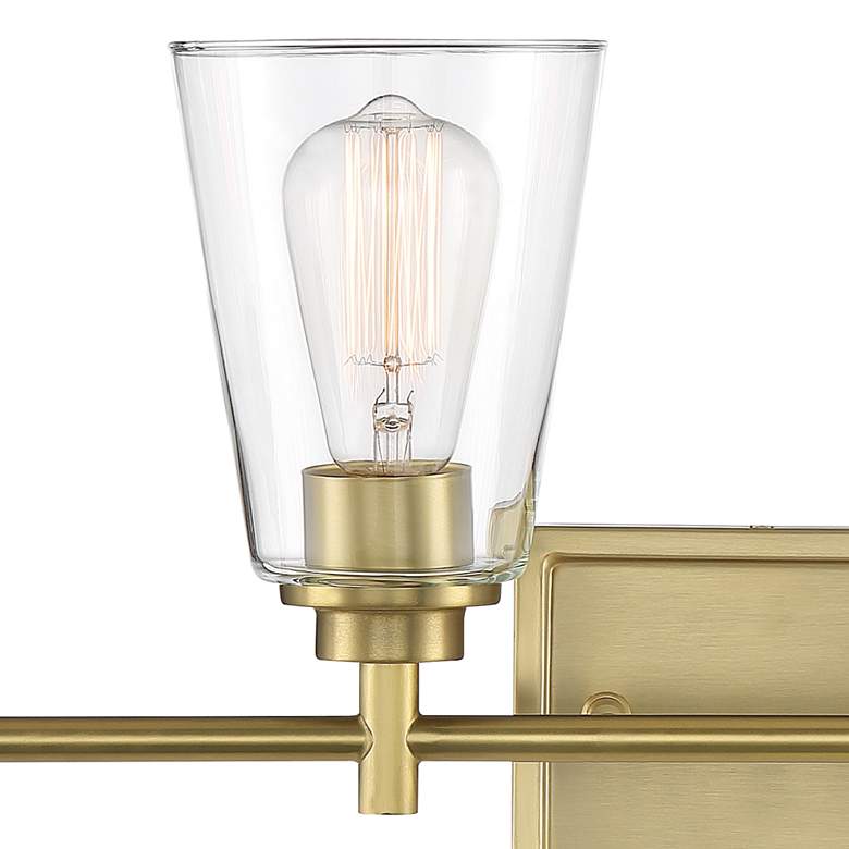Image 3 Westin 31" Wide Brushed Gold Metal 4-Light Bath Light more views