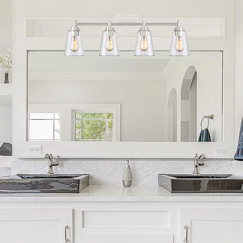 Image 4 Westin 31" Wide Satin Platinum Metal 4-Light Bath Light more views