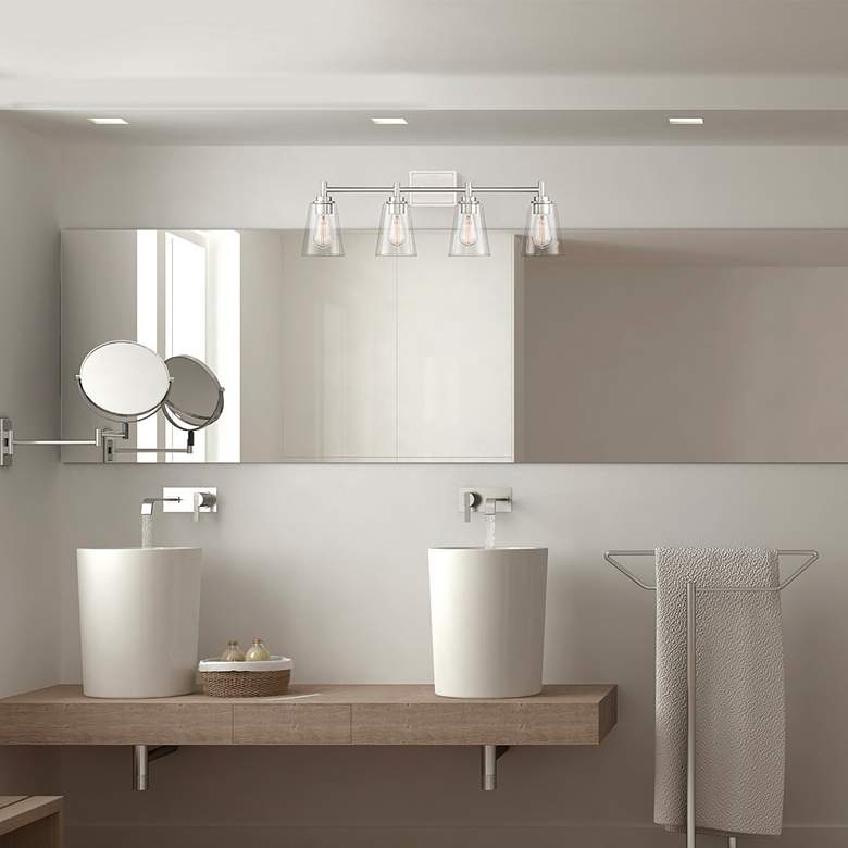 Image 5 Westin 31" Wide Satin Platinum Metal 4-Light Bath Light more views