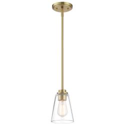 Westin 5&quot; Wide  Brushed Gold 1 Light Pendant