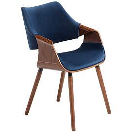 Image3 of Westin Blue Fabric and Beech Wood Dining Chair