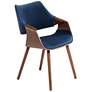 Westin Blue Fabric and Beech Wood Dining Chair in scene
