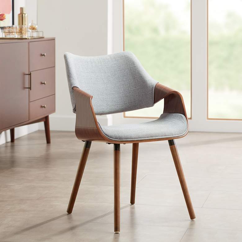 Westin Gray Fabric and Beech Wood Dining Chair - #78Y76 | Lamps Plus