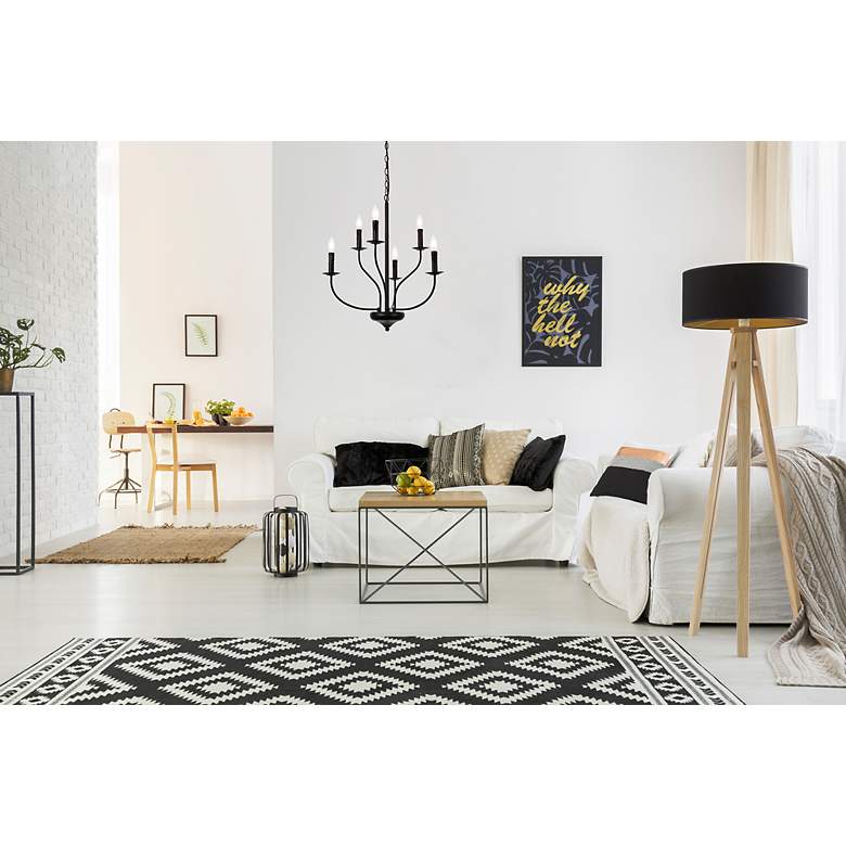 Image 3 Westley 6 Lts Pendant In Black more views